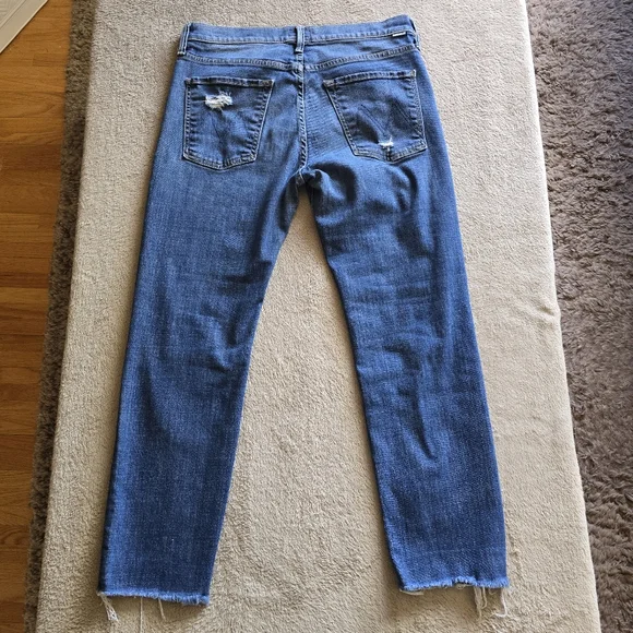 MOTHER Blue Cropped Jeans - Picture 9 of 16